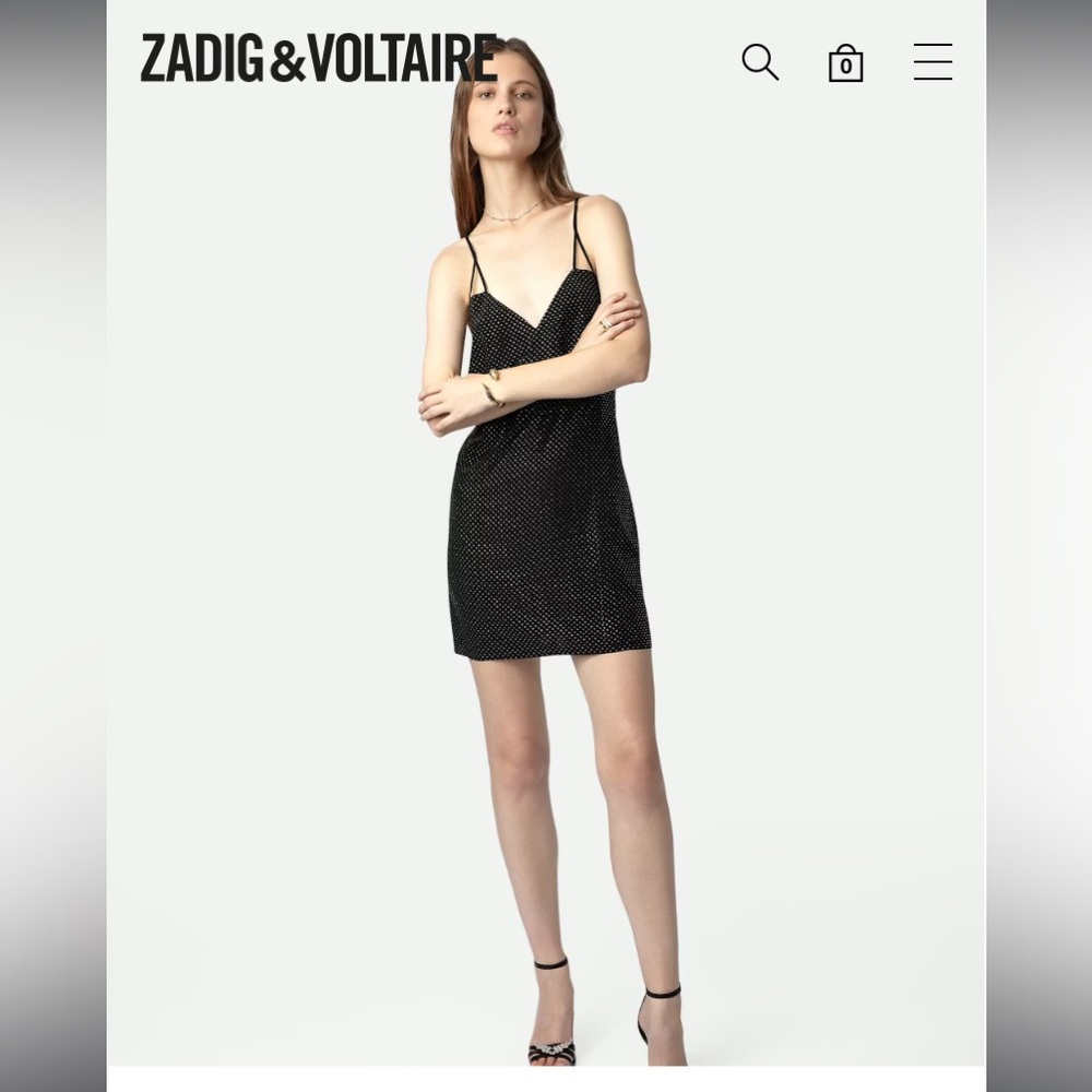 Zadig & Voltaire Rohana Diamanté Dress ✨🖤💎✨ BNWT!!